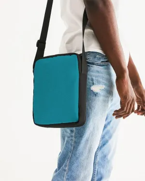 Shaded Cyan Messenger Pouch | C100M0Y25K30