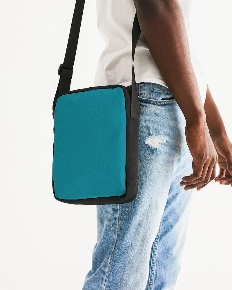 Shaded Cyan Messenger Pouch | C100M0Y25K30