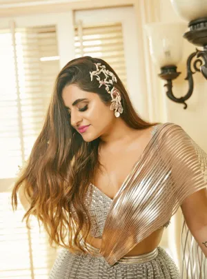 Shereen Sikka Wearing Lophorina Couture Earcuff