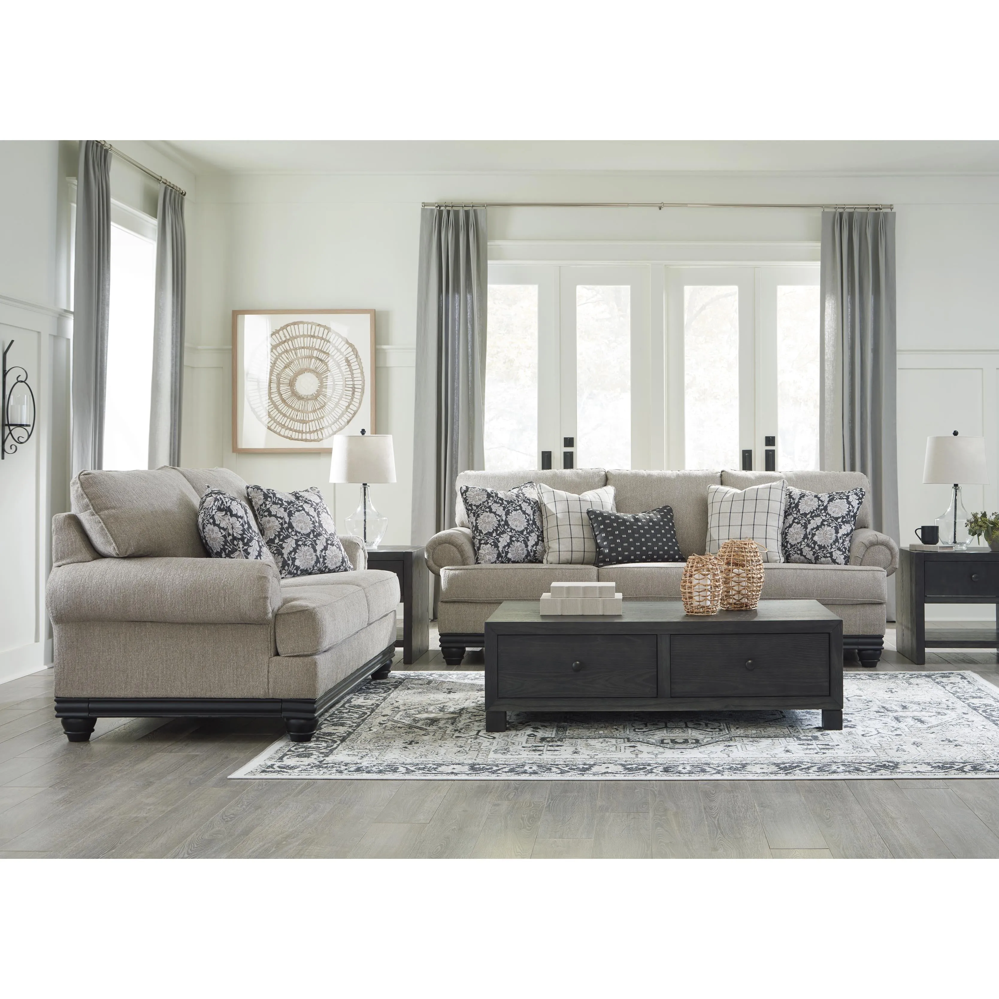 Signature Design by Ashley Elbiani Stationary Fabric Loveseat 3870435