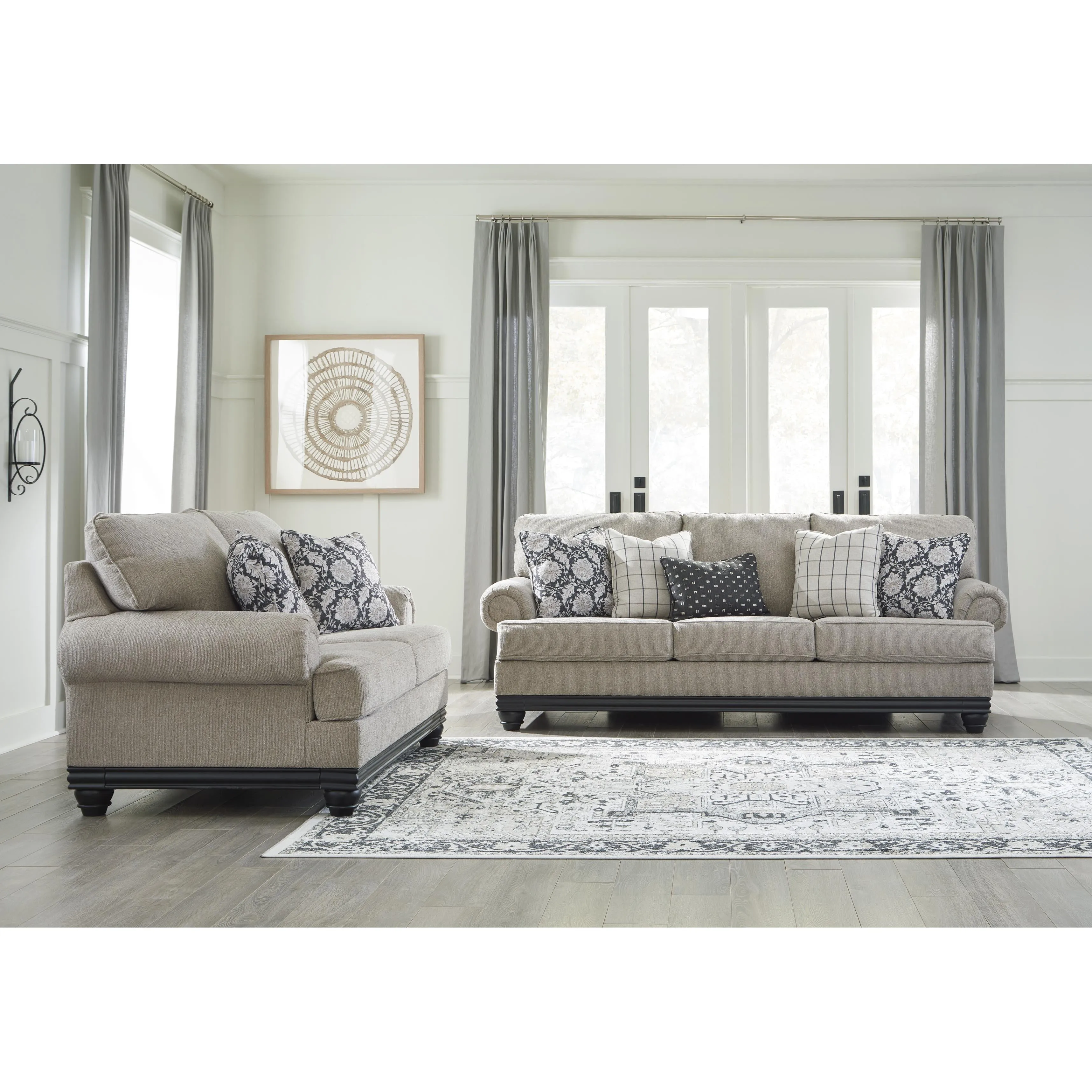 Signature Design by Ashley Elbiani Stationary Fabric Loveseat 3870435