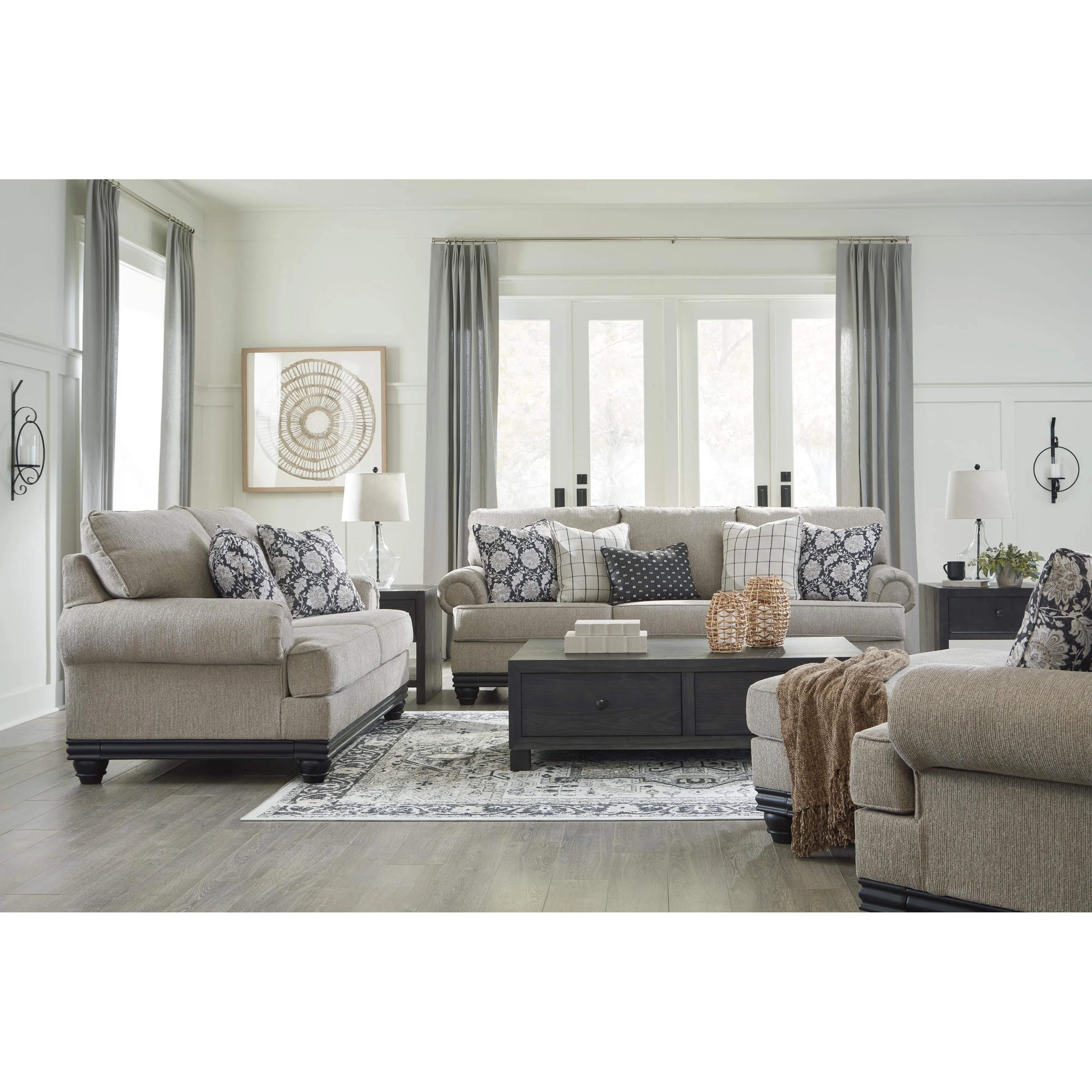 Signature Design by Ashley Elbiani Stationary Fabric Loveseat 3870435