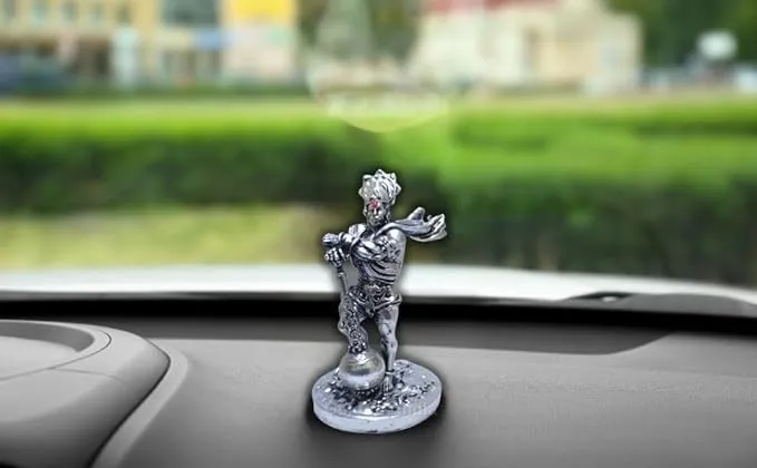 Silver Antique Finish,Hanuman Idol for car Dashboard | Hanuman ji Murti for Gift (Pack of 1)