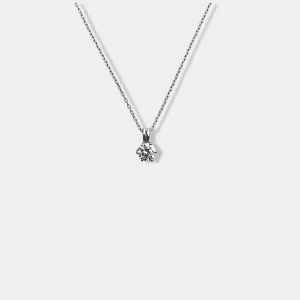 silver Sparkling Crystal Necklace