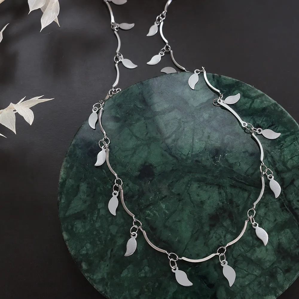 Small Fragrant Korean Style Geometric Chain Necklace - Titanium Steel Jewelry