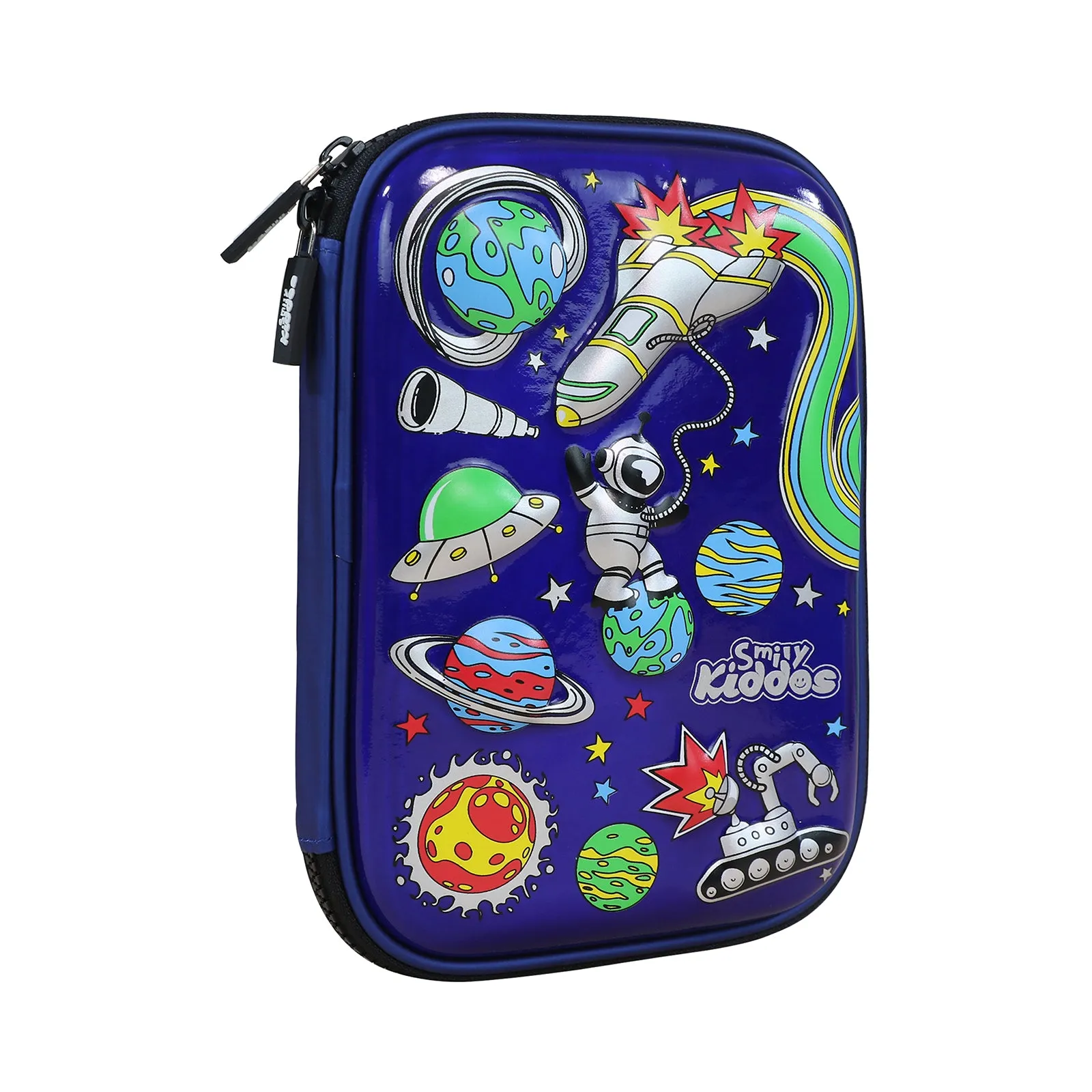 Smily Kiddos Single Compartment pencil case v2 Space Theme Blue