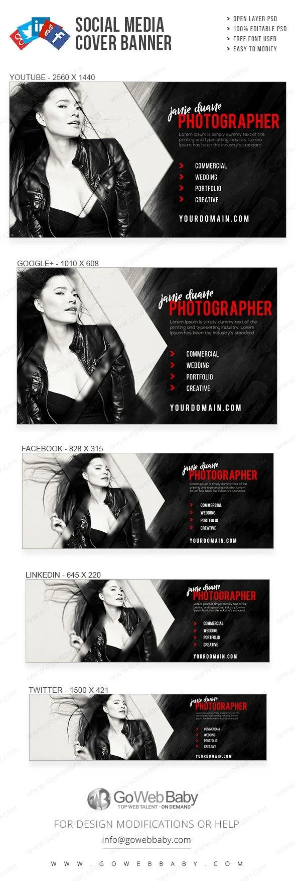 Social Media Cover Banner - Creative Photography For Website Marketing
