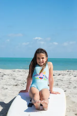 Sparkling Fish Girls One Piece Swimsuit