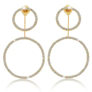 Sparkling Round Earrings  | Clear