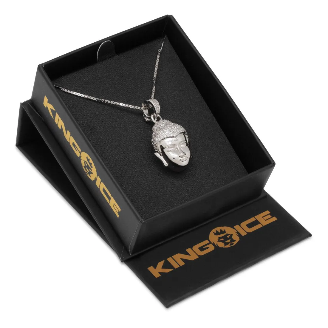 Sterling Silver Awake Buddha Necklace