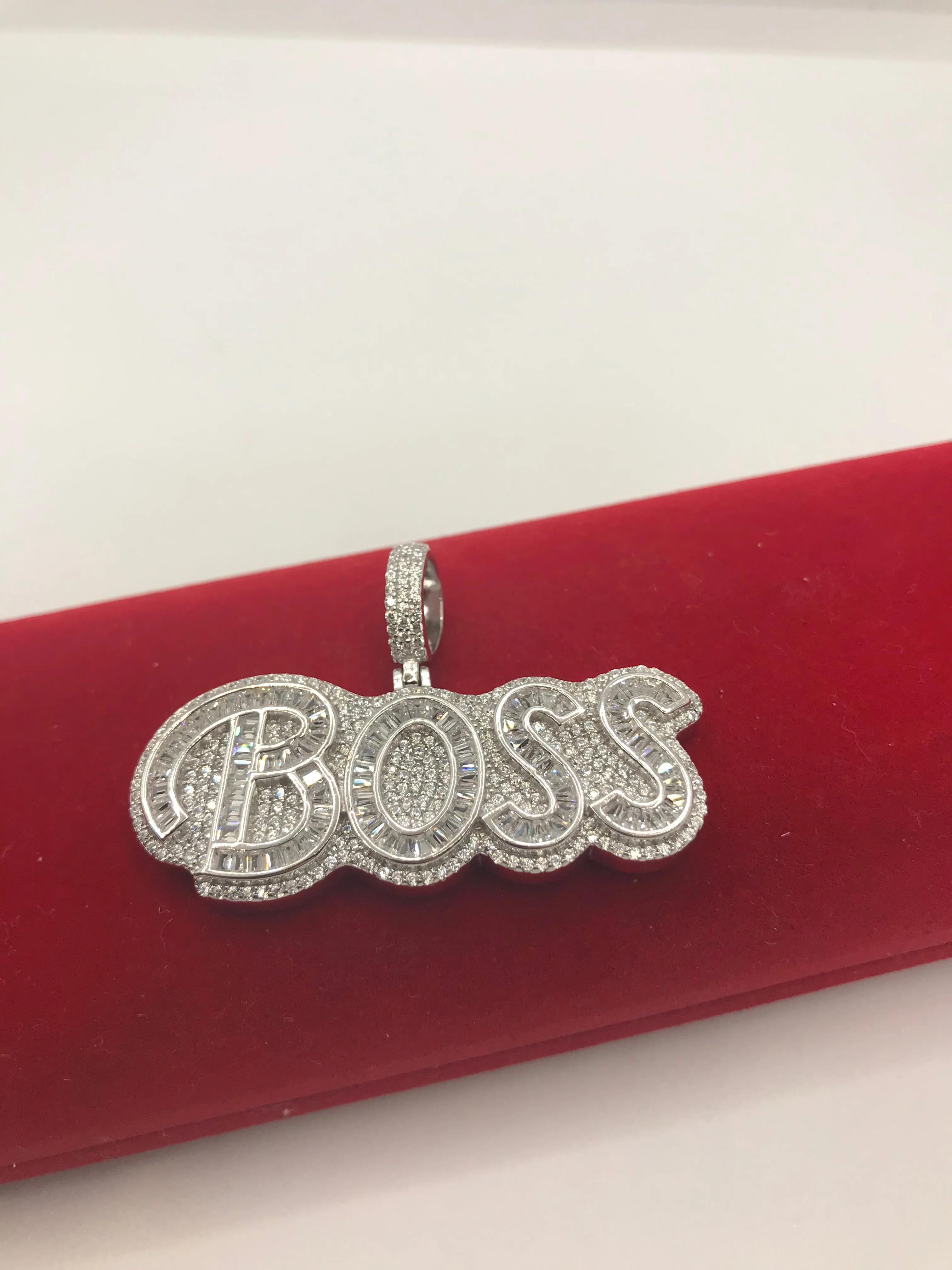 Sterling silver boss pendant
