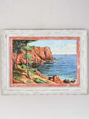 Superb coastal seascape signed Pisani 20¾" x 27½"