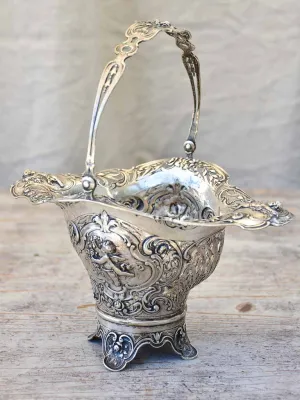 Superb French Art Deco silver-plate basket