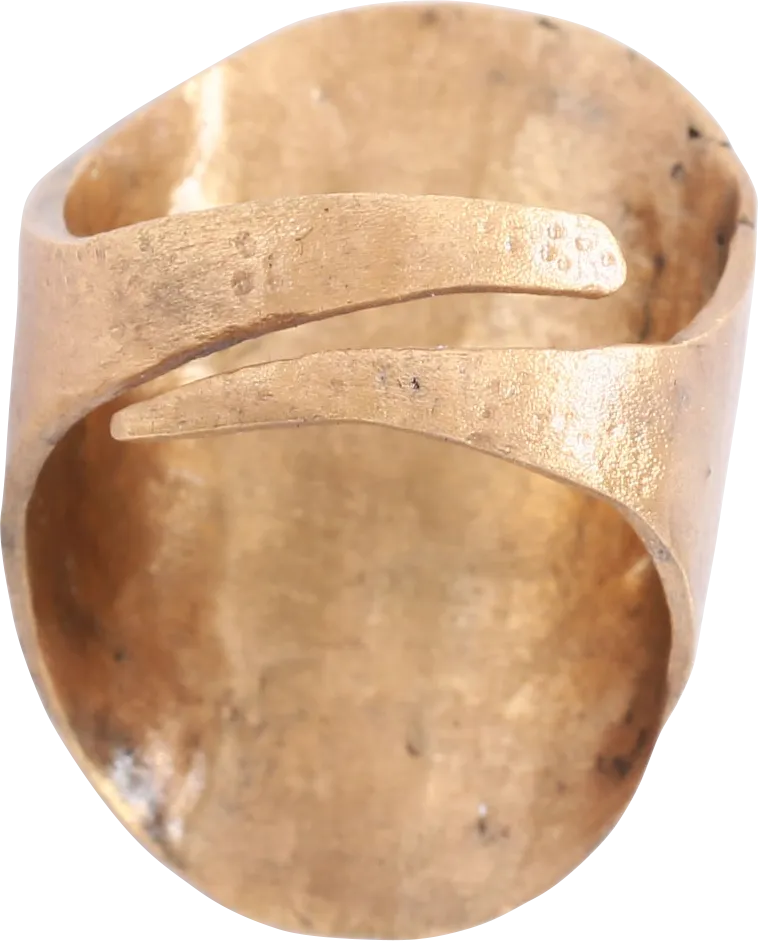 SUPERB VIKING SHIELD RING C. 9TH-10TH CENTURY, SIZE 11