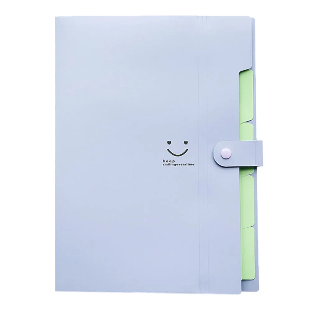 Tantouec Office Supplies, A4 File Document Bag Pouch Bill Folder Holder Organizer Fastener Office Supplies, 1 X Document Book Sky Blue, Clearance Items