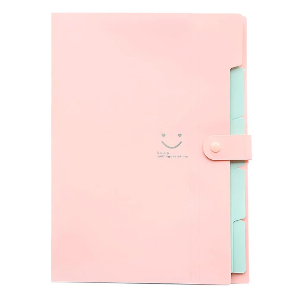 Tantouec Office Supplies, A4 File Document Bag Pouch Bill Folder Holder Organizer Fastener Office Supplies, 1 X Document Book Sky Blue, Clearance Items