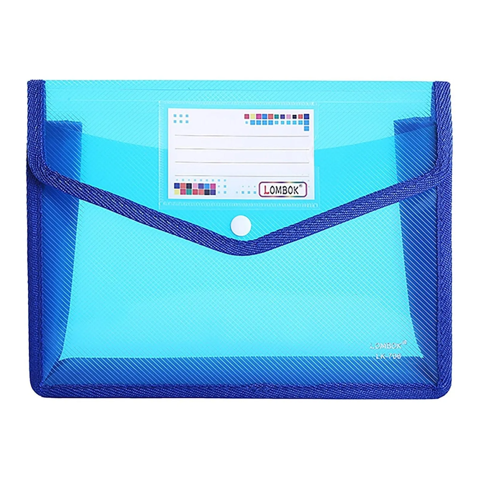 Tantouec Office Supplies, A4 File Document Bag Pouch Bill Folder Holder Organizer Fastener Office Supplies, 1 X Document Book Sky Blue, Clearance Items