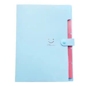 Tantouec Office Supplies, A4 File Document Bag Pouch Bill Folder Holder Organizer Fastener Office Supplies, 1 X Document Book Sky Blue, Clearance Items