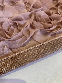 Taupe/Gold Flower Bag