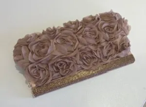 Taupe/Gold Flower Bag