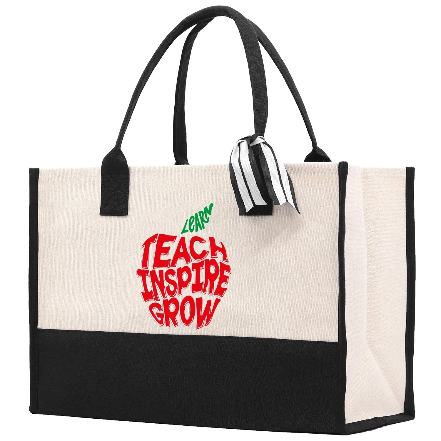 Teacher Floral Tote Bag Teacher Wildflower Graphic Tote Teacher Life Tote Bag Teacher Flower Bag Gift for Teacher Wildflower Book Bag