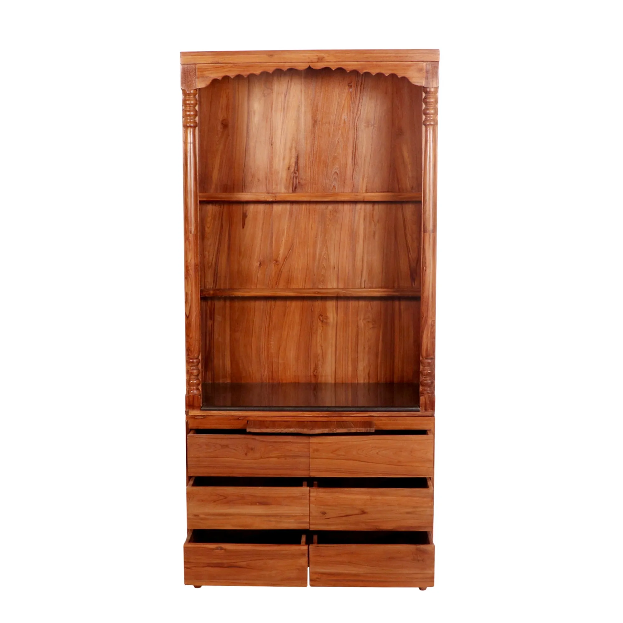 Teak wood 2 Part Temple cabinet