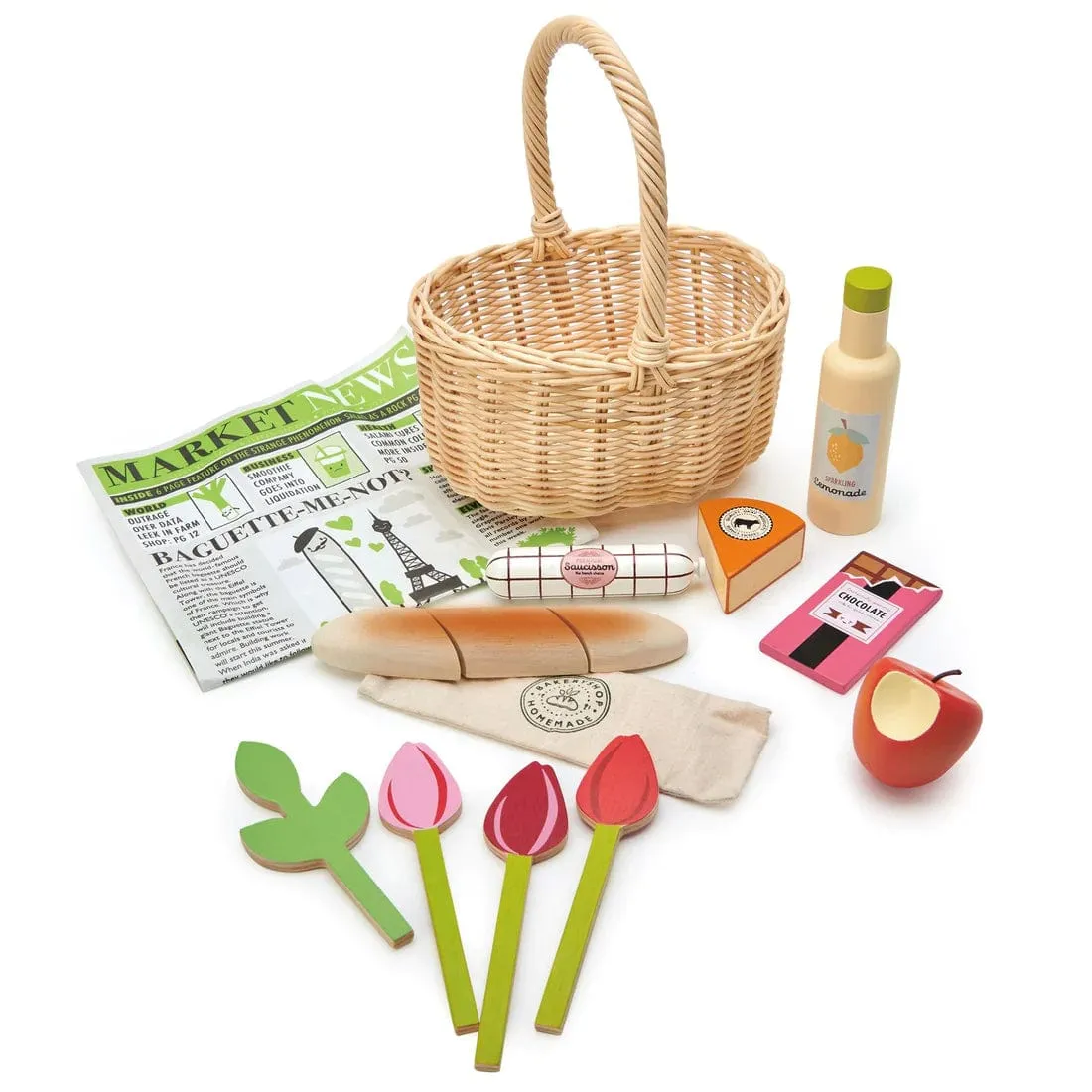 Tender Leaf Toys | Wicker Shopping Basket