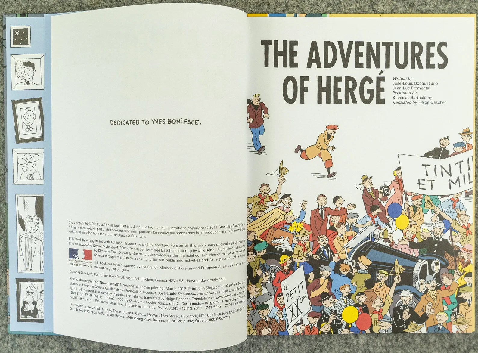 The Adventures of Herge: 2011 1st English Edition HB by Bocquet EO Tintin Book