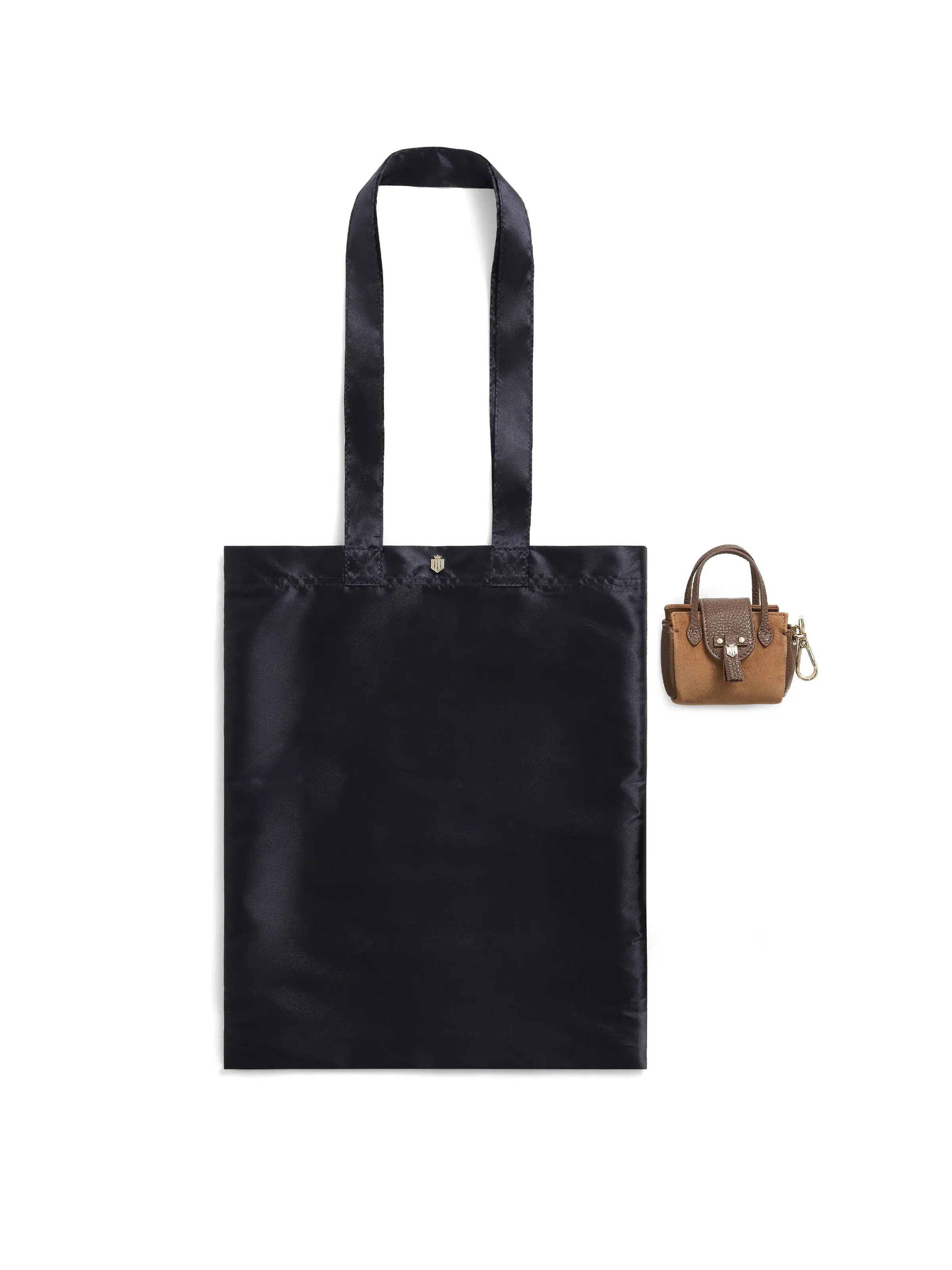 The Mini Windsor Shopping Tote in Tan Suede & Leather