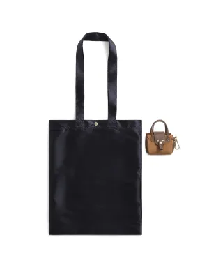 The Mini Windsor Shopping Tote in Tan Suede & Leather