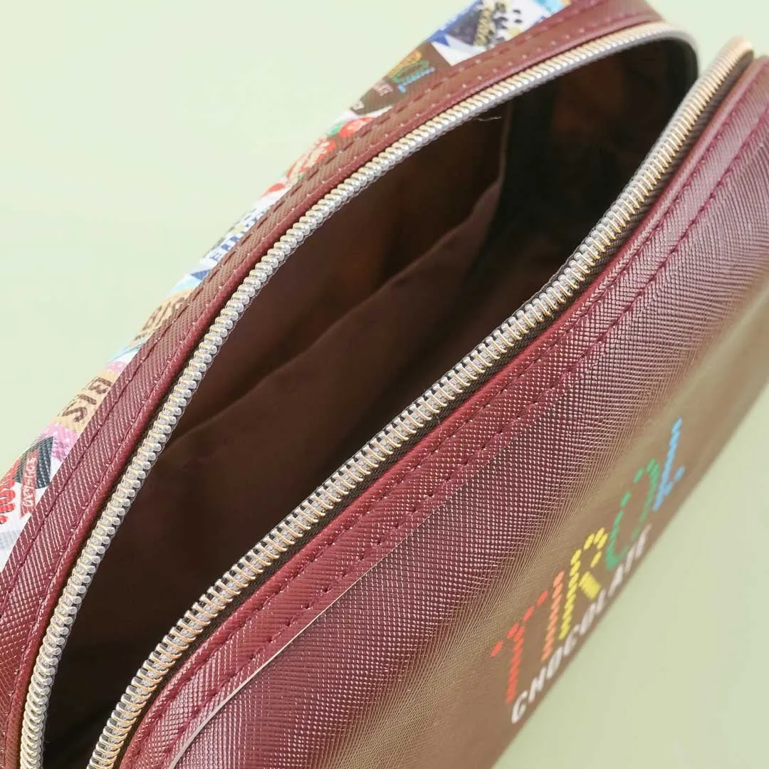 Tirol Chocolate Faux Leather Pencil Case
