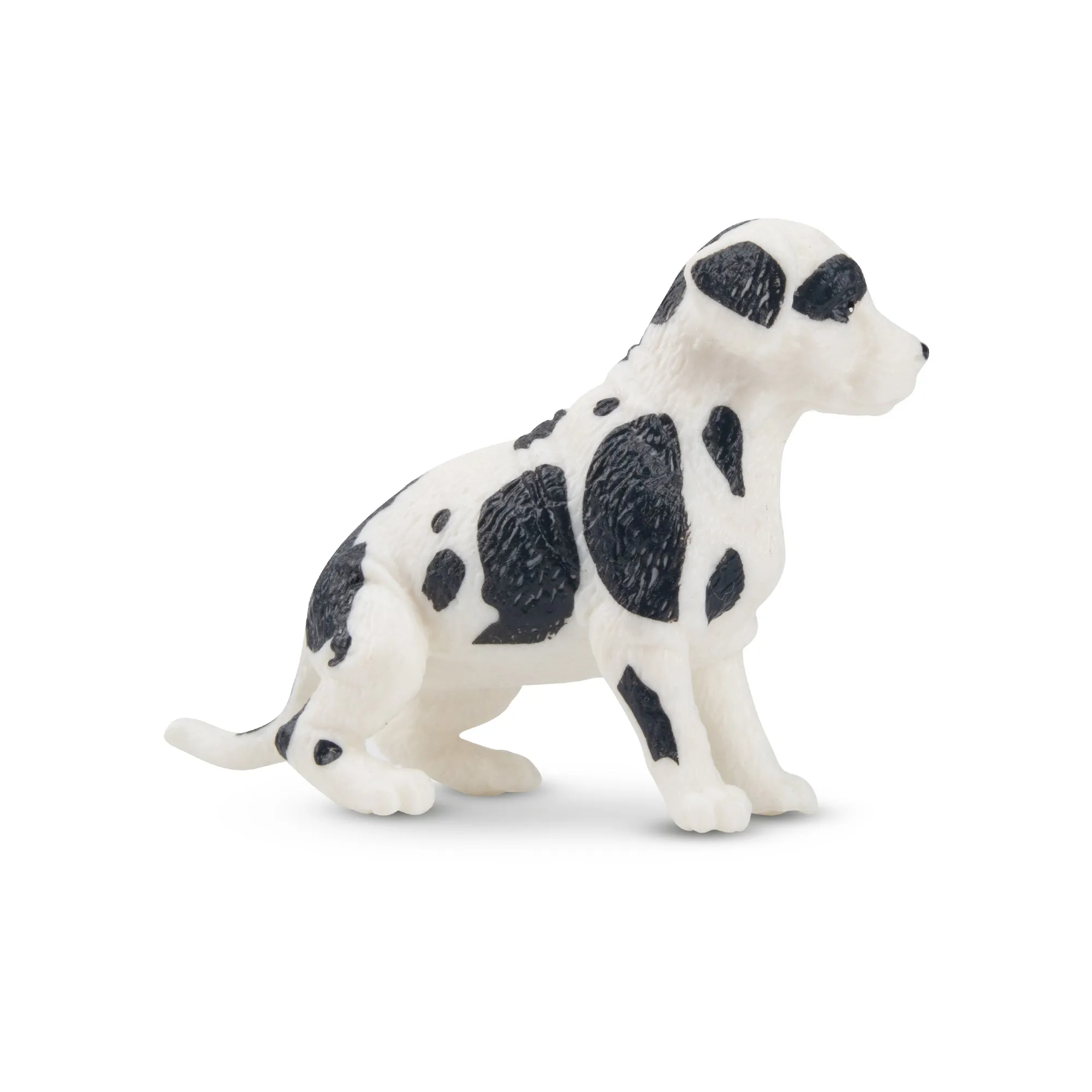 Toymany Mini Black and White Great Dane Puppy Figurine Toy