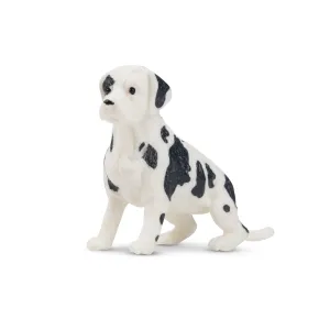 Toymany Mini Black and White Great Dane Puppy Figurine Toy