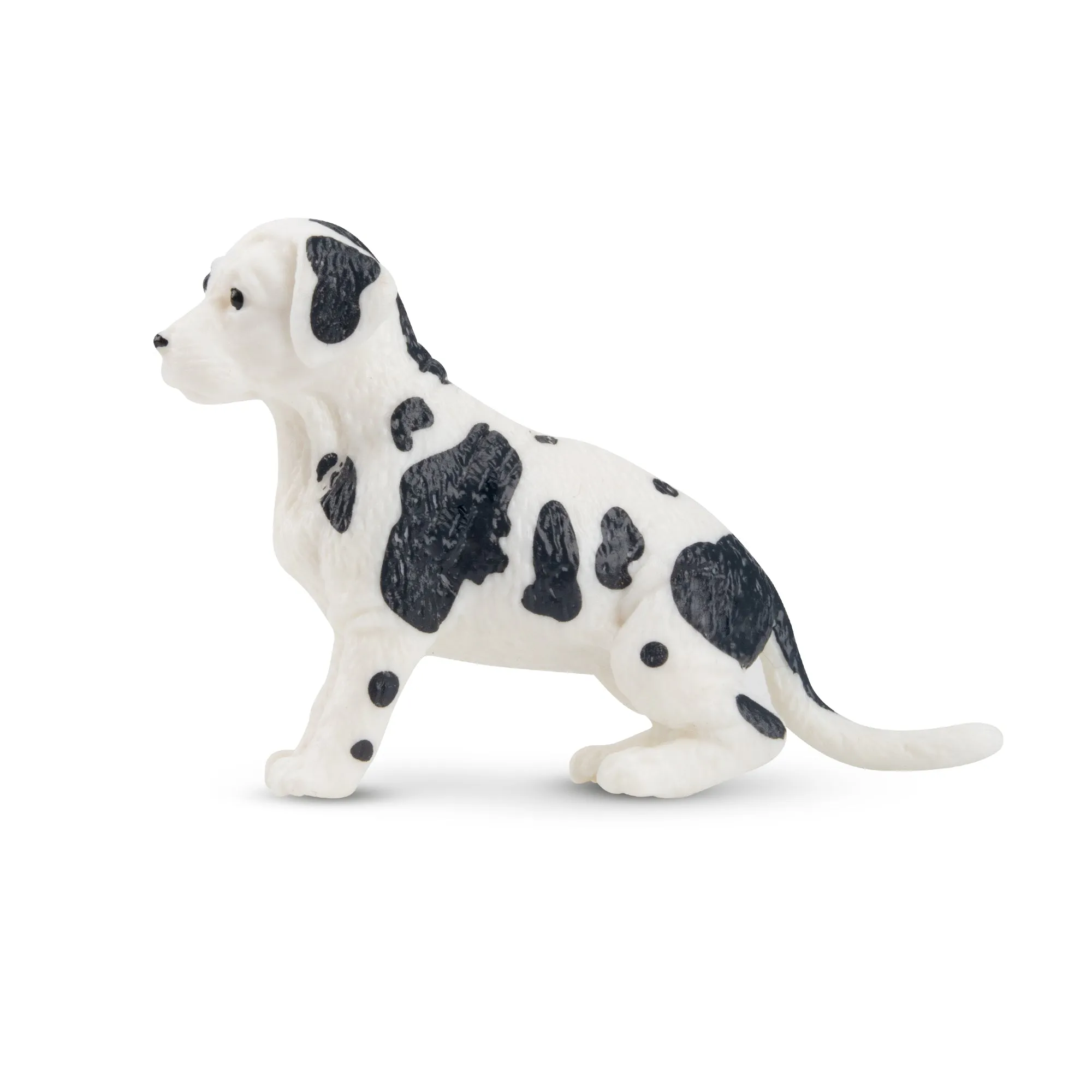 Toymany Mini Black and White Great Dane Puppy Figurine Toy