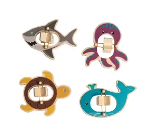Toyslink Wooden Elastic Band Sea Creatures