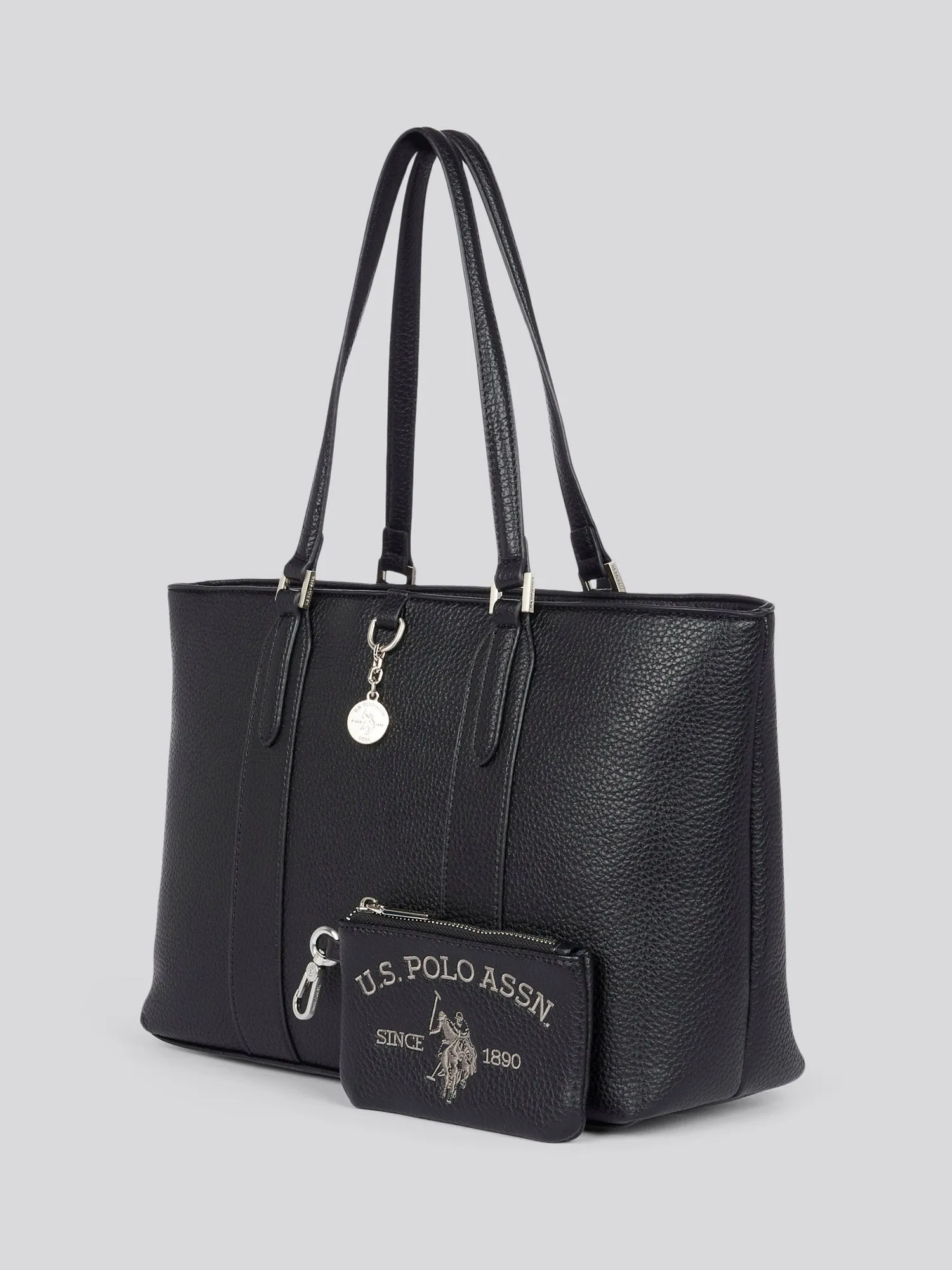 U.S. Polo Assn. Womens Breezy Small Shopping Bag in Black