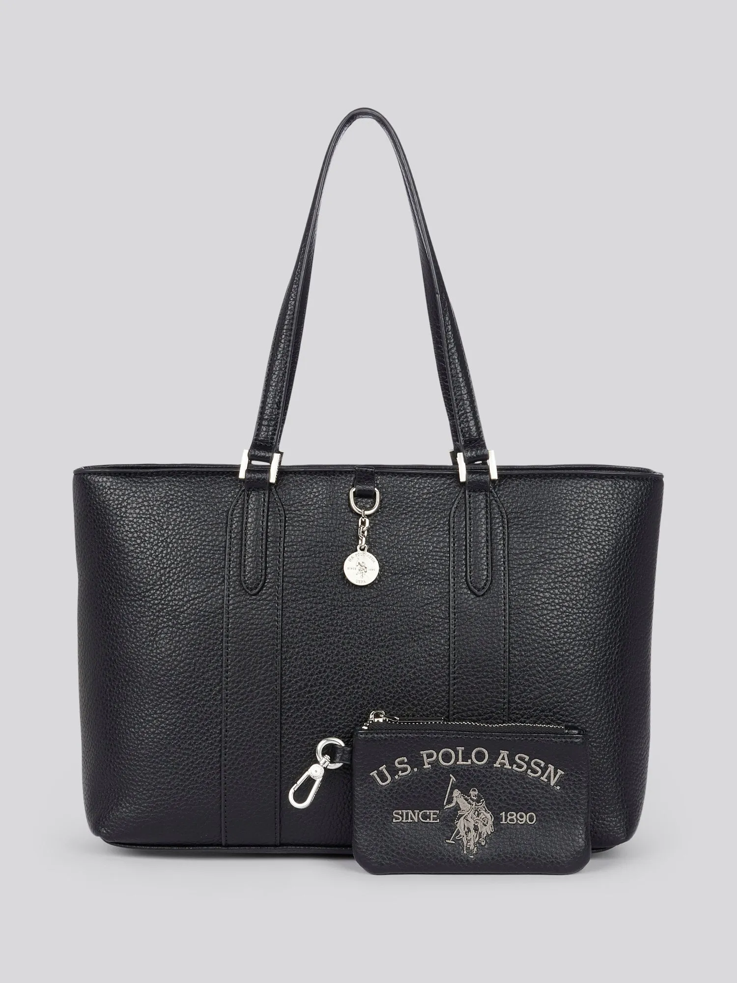 U.S. Polo Assn. Womens Breezy Small Shopping Bag in Black