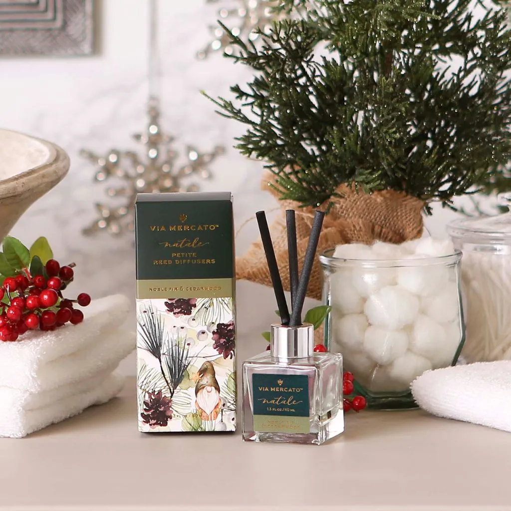 Via Mercato - Natale Reed Diffuser - Noble Fir & Cedarwood