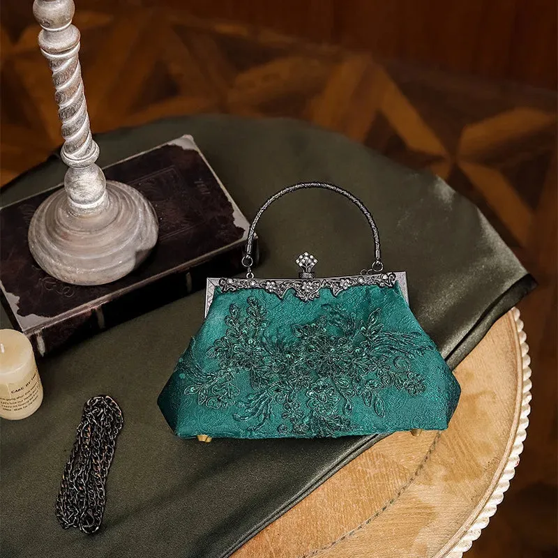 Vintage Sequin Embroidered Clutch