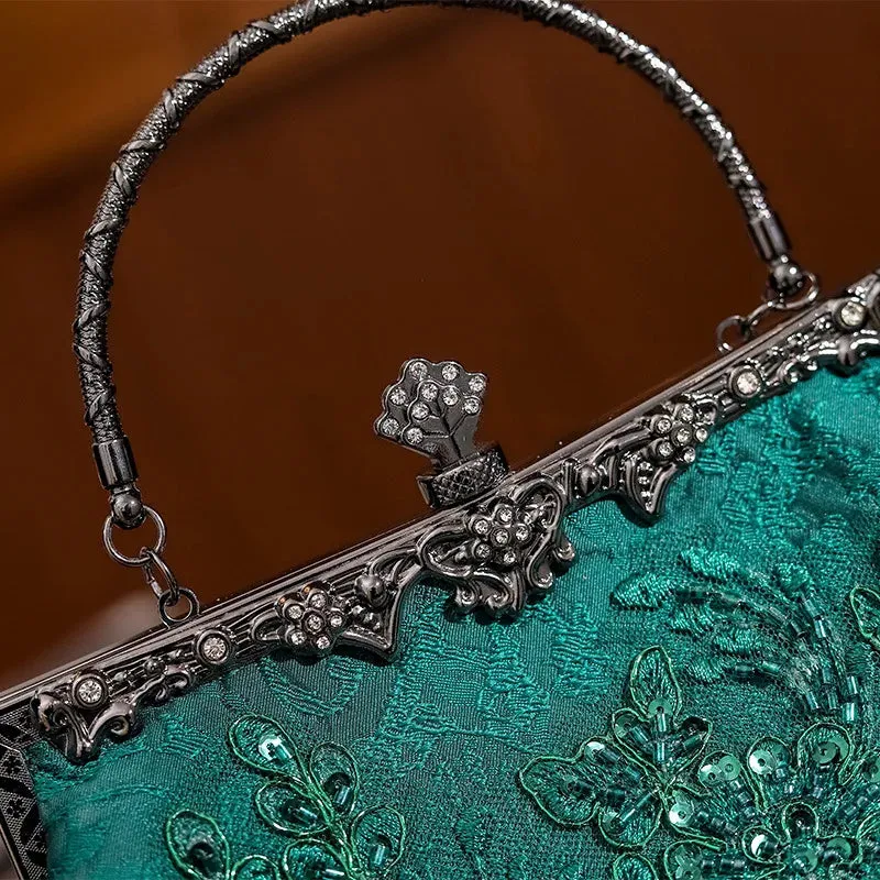 Vintage Sequin Embroidered Clutch