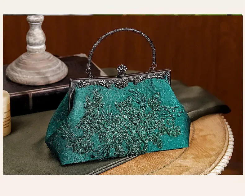 Vintage Sequin Embroidered Clutch