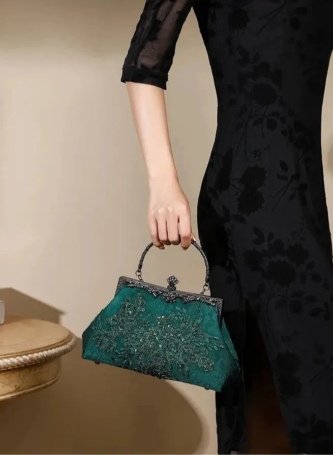 Vintage Sequin Embroidered Clutch