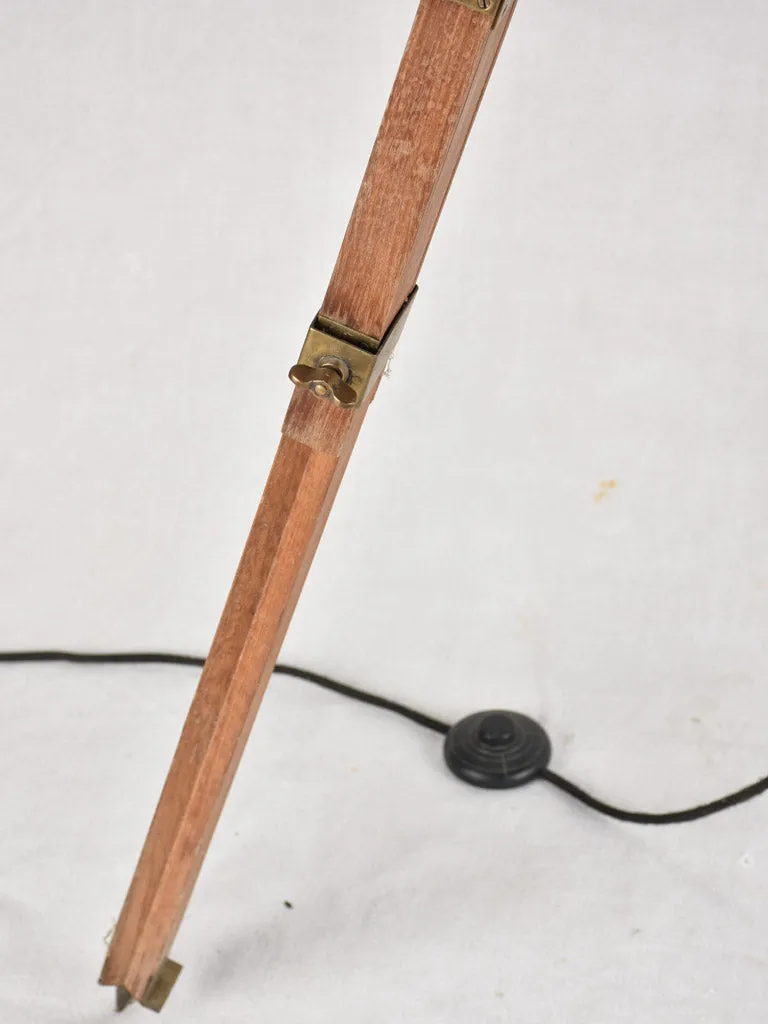 Vintage surveyor's tripod floor lamp 58¼"
