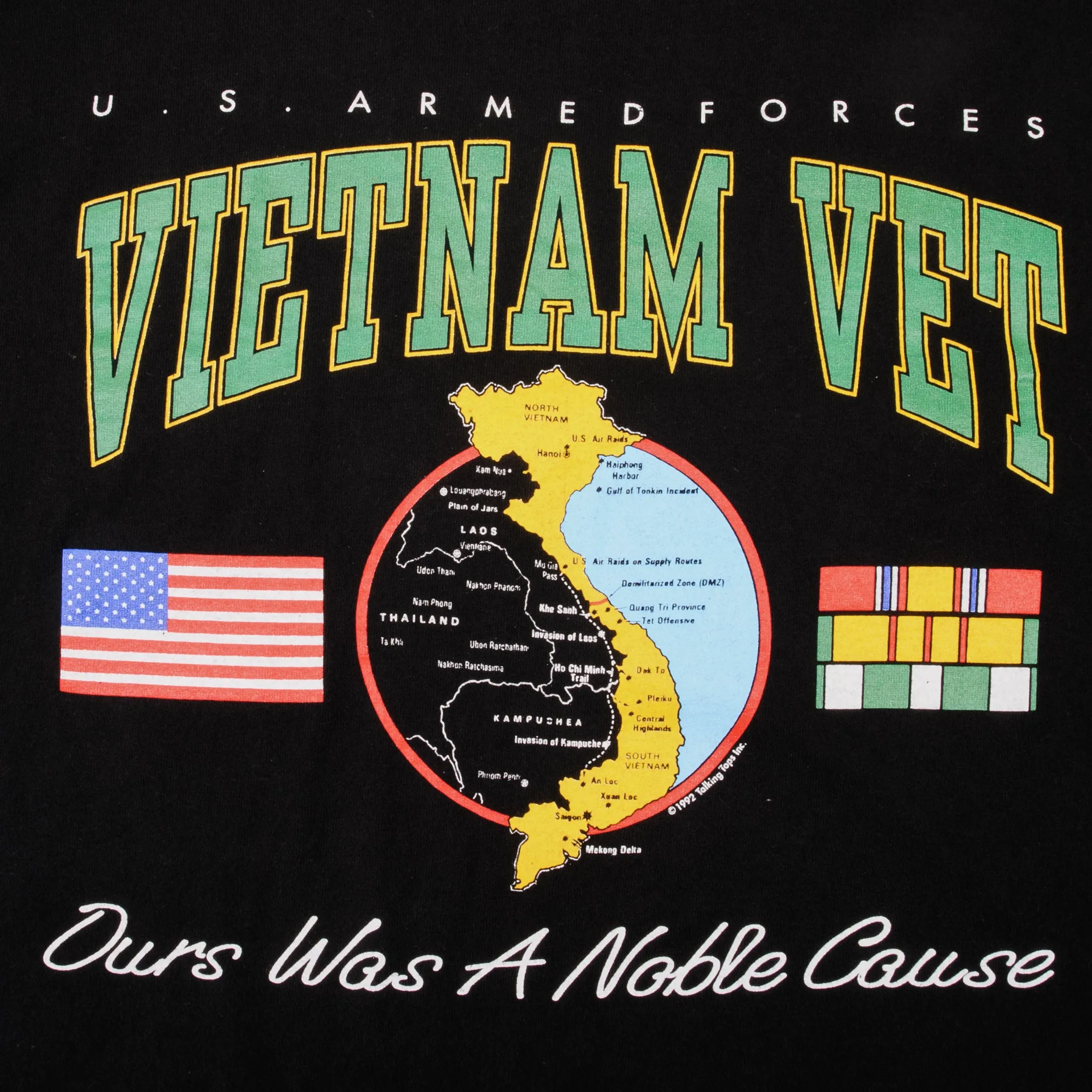VINTAGE US ARMY VIETNAM VETERAN TEE SHIRT 1992 SIZE XL MADE IN USA
