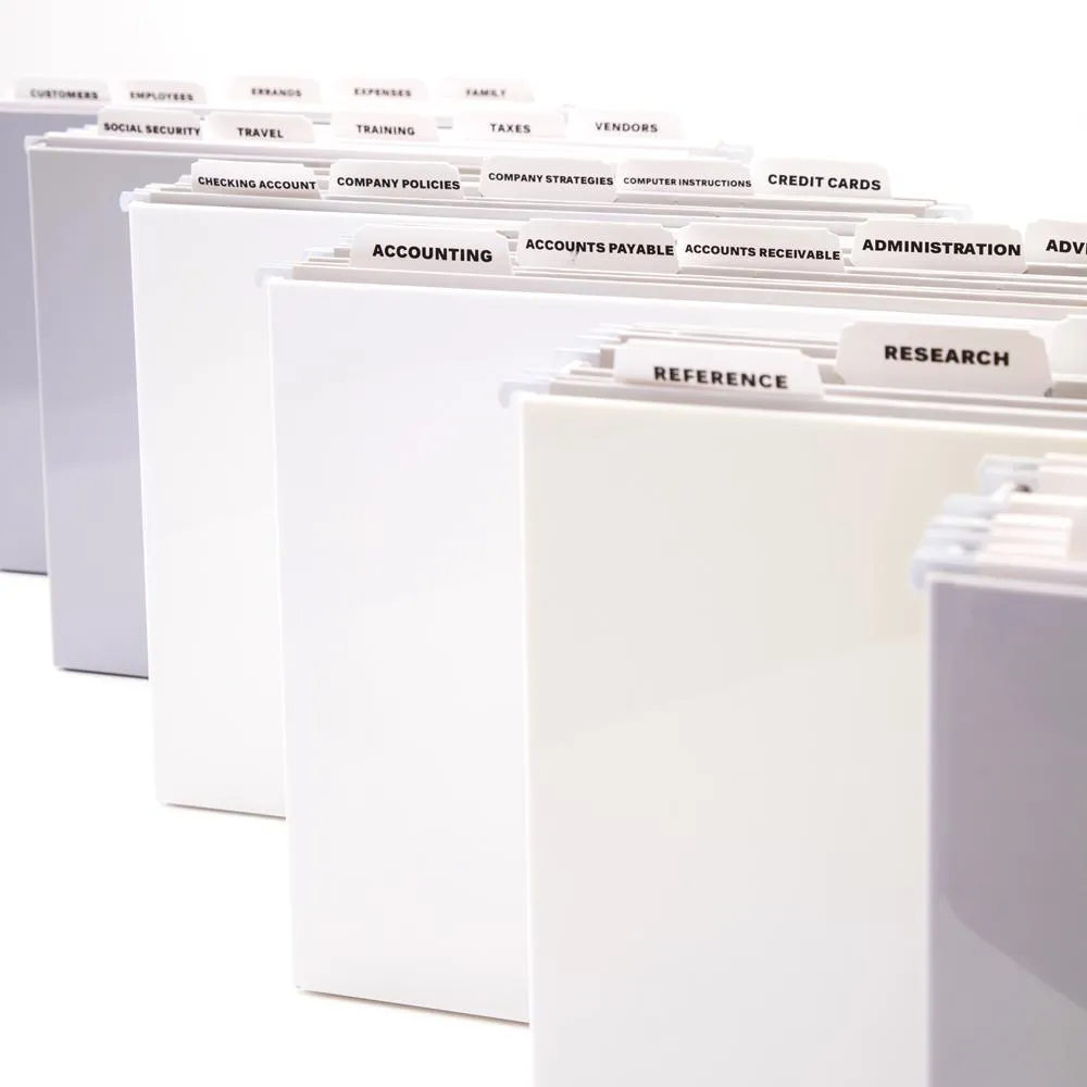 White/Grey Plastic File Folder