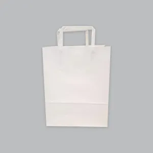 Whte Paper Shopping Bag Medium 4Pcs