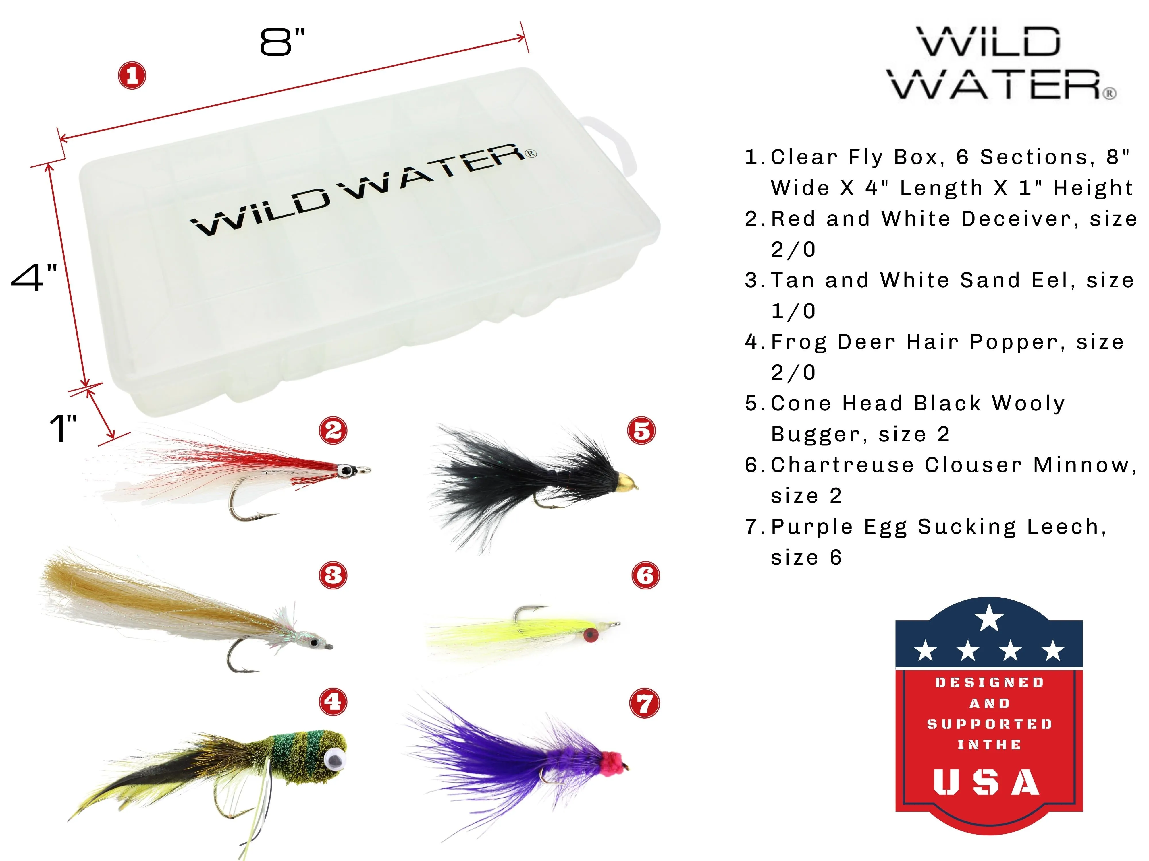 Wild Water Fly Fishing Kit, 9ft 7/8 Weight Rod and CNC Reel Package