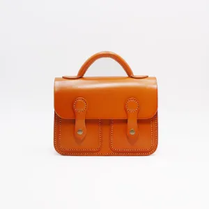 Womens Brown Leather Satchel Bag Handmade Crossbody Bag for Women