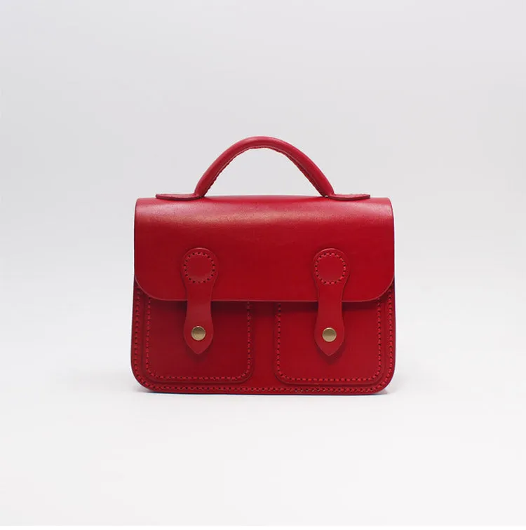 Womens Brown Leather Satchel Bag Handmade Crossbody Bag for Women