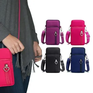 Women's Mini Cross-Body Shoulder Strap Cell Phone Wallet Pouch Bag Purse